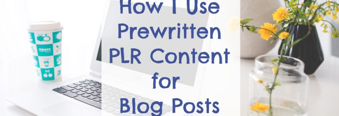 How I use prewritten PLR articles as Blog posts