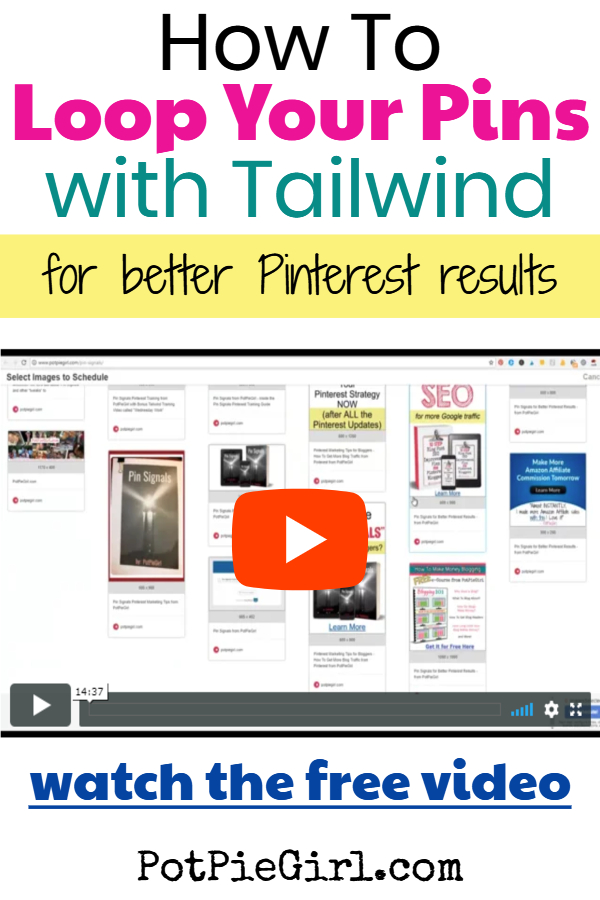 Get More Blog Traffic with Pinterest!  Pinterest Tips and Video Tutorial for Pinterest Marketers showing how to loop pins on Pinterest for more traffic from Pinterest