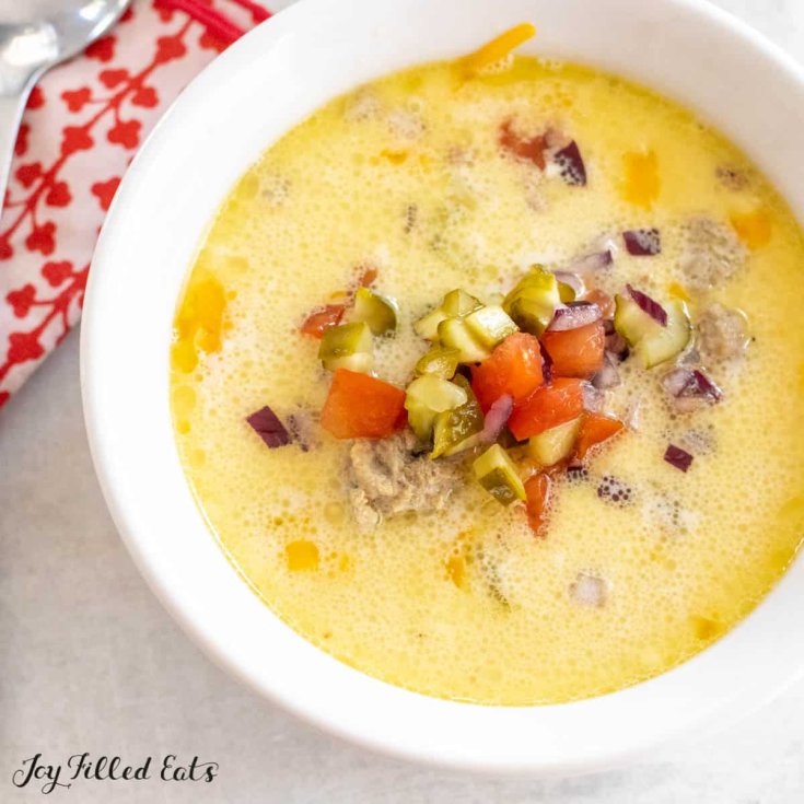 Image for Keto Cheeseburger Soup