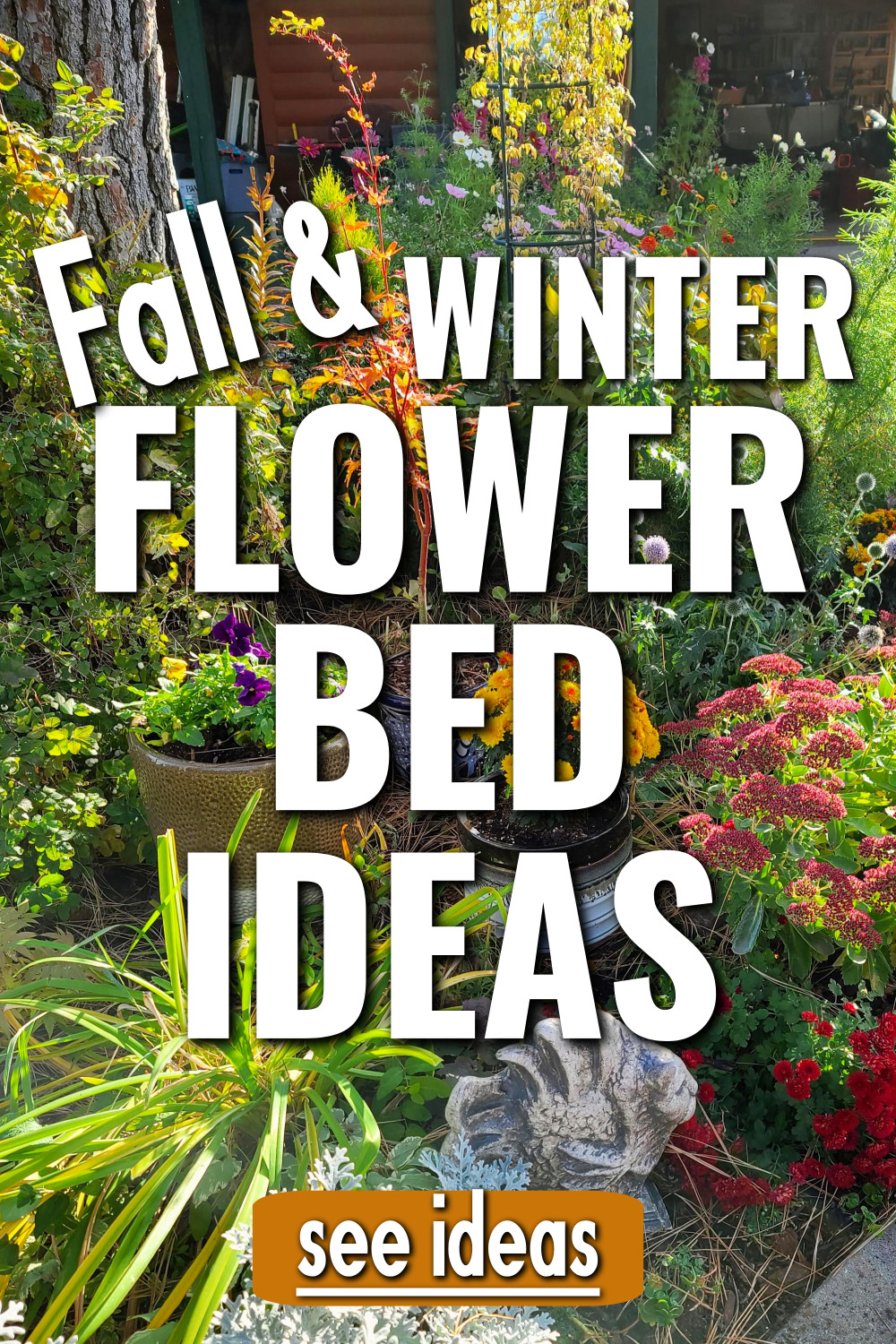fall and winter flower bed ideas