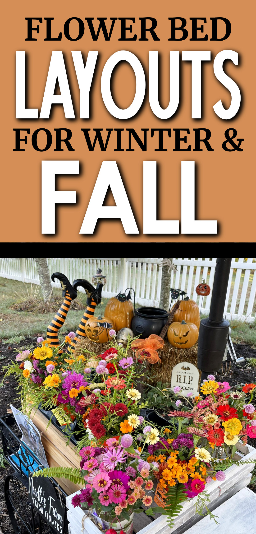 Flower Bed Designs For Winter and Fall (colorful cold weather ideas!)