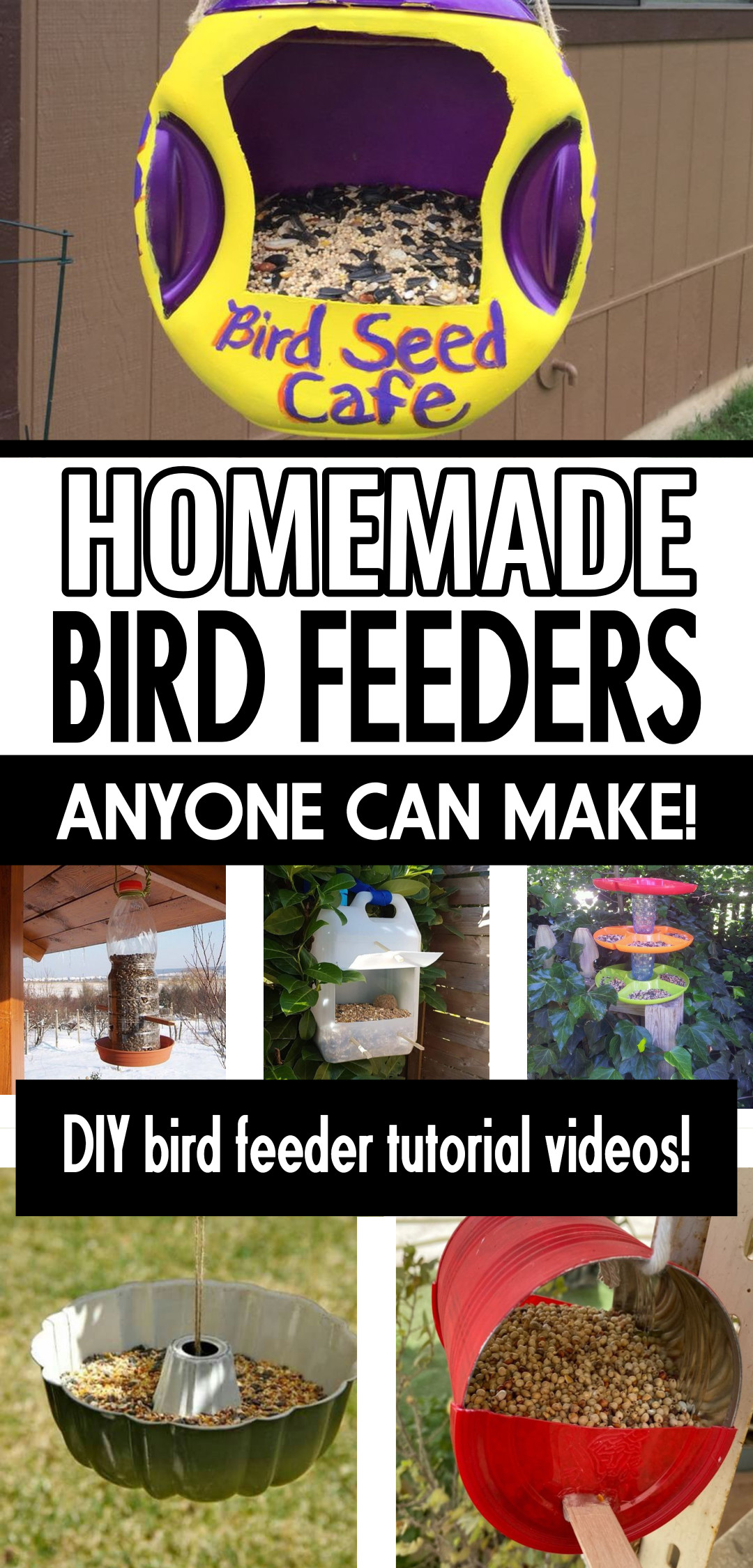 Homemade Bird Feeders - 18 Fun DIY Bird Feeder Projects To Make (kid-friendly too!)