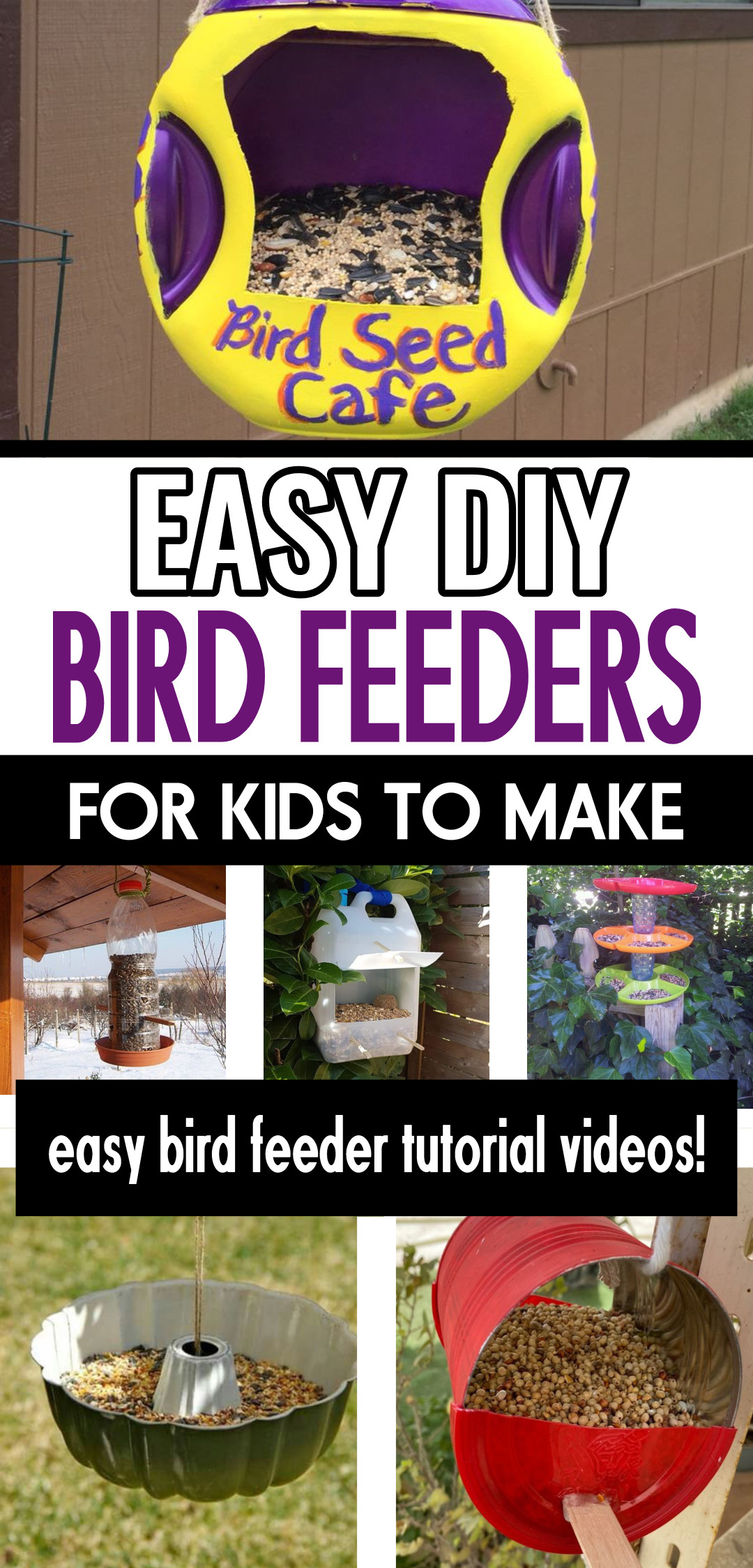 Homemade Bird Feeders - 18 Fun DIY Bird Feeder Projects To Make (kid-friendly too!)